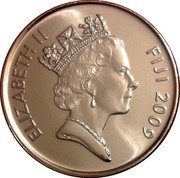 Fiji 20 Cents Tabua 2009 KM# 121 ELIZABETH II FIJI 2009 RDM coin obverse Fiji 20 Cents Tabua 2009 KM# 121 ELIZABETH II FIJI 2009 RDM coin obverse