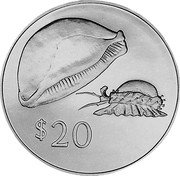 Fiji 20 Dollars Golden Cowrie 1978 KM# 42 $ 20 coin reverse Fiji 20 Dollars Golden Cowrie 1978 KM# 42 $ 20 coin reverse