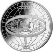Fiji 20 Dollars 450th Anniversary of Galileo 2014 Proof KM# 521 FIJI 2014 coin obverse Fiji 20 Dollars 450th Anniversary of Galileo 2014 Proof KM# 521 FIJI 2014 coin obverse