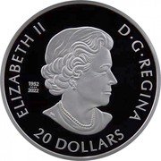 Canada 20 Dollars (Elizabeth II - Remembrance Day) 1952 2022 20 DOLLARS ELIZABETH II D G REGINA SB coin obverse Canada 20 Dollars (Elizabeth II - Remembrance Day) 1952 2022 20 DOLLARS ELIZABETH II D G REGINA SB coin obverse