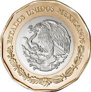 Mexico 20 Pesos Heroic Military College 200 Years 2023 Mͦ ESTADOS UNIDOS MEXICANOS coin obverse Mexico 20 Pesos Heroic Military College 200 Years 2023 Mͦ ESTADOS UNIDOS MEXICANOS coin obverse