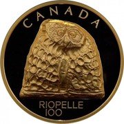 Canada 200 Dollars (100th Anniversary - Birth of Jean Paul Riopelle. Little Owl) 100 CANADA RIOPELLE coin reverse Canada 200 Dollars (100th Anniversary - Birth of Jean Paul Riopelle. Little Owl) 100 CANADA RIOPELLE coin reverse