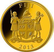 Fiji 200 Dollars FIFA World Cup. Brazil 2013 Proof KM# 347 FIJI 2013 REREVAKA NA KALOU KA DOKA NA TUI coin obverse Fiji 200 Dollars FIFA World Cup. Brazil 2013 Proof KM# 347 FIJI 2013 REREVAKA NA KALOU KA DOKA NA TUI coin obverse