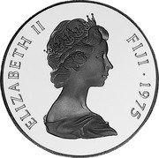 Fiji 25 Dollars King Cakobau 1975 KM# 37 ELIZABETH II FIJI 1975 coin obverse Fiji 25 Dollars King Cakobau 1975 KM# 37 ELIZABETH II FIJI 1975 coin obverse