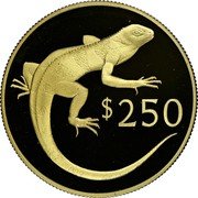 Fiji 250 Dollars 15th Anniversary of World Wildlife Fund 1978 KM# 43 $250 coin reverse Fiji 250 Dollars 15th Anniversary of World Wildlife Fund 1978 KM# 43 $250 coin reverse