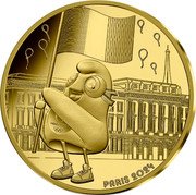 France 250 Euro (Mascot. Monnaie de Paris) PARIS 2024 coin reverse