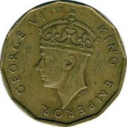 Fiji Three Pence George VI. Native Dwelling 1947 KM# 15 GEORGE VI KING EMPEROR coin obverse Fiji Three Pence George VI. Native Dwelling 1947 KM# 15 GEORGE VI KING EMPEROR coin obverse