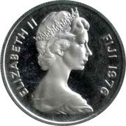 Fiji 5 Cents Lali 1976 Proof KM# 29a ELIZABETH II FIJI 1976 coin obverse Fiji 5 Cents Lali 1976 Proof KM# 29a ELIZABETH II FIJI 1976 coin obverse