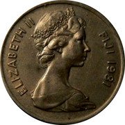 Fiji 5 Cents Lali 1981 KM# 29 ELIZABETH II FIJI 1980 coin obverse Fiji 5 Cents Lali 1981 KM# 29 ELIZABETH II FIJI 1980 coin obverse