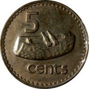 Fiji 5 Cents Lali 1981 KM# 29 5 CENTS coin reverse Fiji 5 Cents Lali 1981 KM# 29 5 CENTS coin reverse