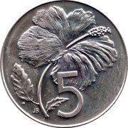 Cook Islands 5 Cents Wedding of Prince Charles and Lady Diana 1981 FM (M) KM# 3b 5 FM JB coin reverse Cook Islands 5 Cents Wedding of Prince Charles and Lady Diana 1981 FM (M) KM# 3b 5 FM JB coin reverse
