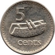Fiji 5 Cents Lali 1987 KM# 51 5 CENTS coin reverse Fiji 5 Cents Lali 1987 KM# 51 5 CENTS coin reverse