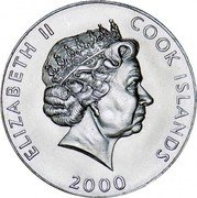 Cook Islands 5 Cents Elizabeth II FAO 2000 KM# 369 ELIZABETH II COOK ISLANDS IRB 2000 coin obverse Cook Islands 5 Cents Elizabeth II FAO 2000 KM# 369 ELIZABETH II COOK ISLANDS IRB 2000 coin obverse