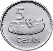 Fiji 5 Cents Lali 2010 KM# 119 5 CENTS coin reverse Fiji 5 Cents Lali 2010 KM# 119 5 CENTS coin reverse