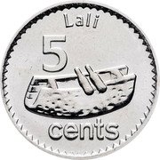 Fiji 5 Cents Lali. Nuqa Roro 2012 KM# 332 LALI 5 CENTS coin reverse Fiji 5 Cents Lali. Nuqa Roro 2012 KM# 332 LALI 5 CENTS coin reverse