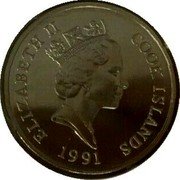 Cook Islands 5 Dollars Persian fallow deer 1991 KM# 229 ELIZABETH II COOK ISLANDS 1991 coin obverse Cook Islands 5 Dollars Persian fallow deer 1991 KM# 229 ELIZABETH II COOK ISLANDS 1991 coin obverse