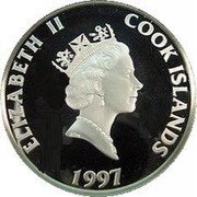 Cook Islands 5 Dollars Great Leaders of the Millennium 1997 KM# 882 ELIZABETH II COOK ISLANDS 1997 coin obverse Cook Islands 5 Dollars Great Leaders of the Millennium 1997 KM# 882 ELIZABETH II COOK ISLANDS 1997 coin obverse