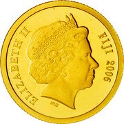 Fiji 5 Dollars Nazca Plateau 2006 Proof KM# 268 ELIZABETH II FIJI 2006 IRB coin obverse Fiji 5 Dollars Nazca Plateau 2006 Proof KM# 268 ELIZABETH II FIJI 2006 IRB coin obverse