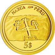 Fiji 5 Dollars Nazca Plateau 2006 Proof KM# 268 NAZCA PERU 5$ coin reverse Fiji 5 Dollars Nazca Plateau 2006 Proof KM# 268 NAZCA PERU 5$ coin reverse