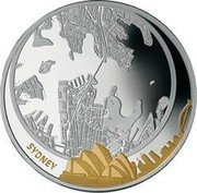 Fiji Five Dollars Map. Sydney 2011 Proof KM# 209 SYDNEY coin reverse Fiji Five Dollars Map. Sydney 2011 Proof KM# 209 SYDNEY coin reverse