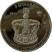 Fiji 5 Dollars Diamond Jubilee of Queen Elizabeth II 2012 Proof KM# 318 5 DOLLARS 2012 DIAMOND JUBILEE HM QUEEN ELIZABETH II coin reverse Fiji 5 Dollars Diamond Jubilee of Queen Elizabeth II 2012 Proof KM# 318 5 DOLLARS 2012 DIAMOND JUBILEE HM QUEEN ELIZABETH II coin reverse