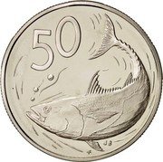 Cook Islands 50 Cents 250th Anniversary of James Cook 1978 FM (M) KM# 6.2 50 JB FM coin reverse Cook Islands 50 Cents 250th Anniversary of James Cook 1978 FM (M) KM# 6.2 50 JB FM coin reverse
