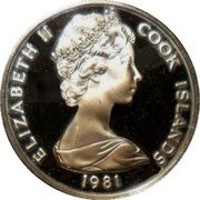Cook Islands 50 Cents Wedding of Prince Charles and Lady Diana 1981 FM (M) KM# 6.4 ELIZABETH II COOK ISLANDS 1981 coin obverse Cook Islands 50 Cents Wedding of Prince Charles and Lady Diana 1981 FM (M) KM# 6.4 ELIZABETH II COOK ISLANDS 1981 coin obverse