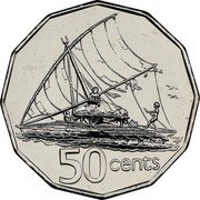 Fiji 50 Cents Takia 1990 (o) KM# 54a 50 CENTS coin reverse Fiji 50 Cents Takia 1990 (o) KM# 54a 50 CENTS coin reverse