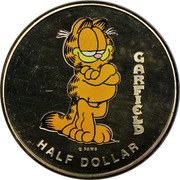Cook Islands Half Dollar Garfield 1999 Proof KM# 338 G A R F I E L D PAWS HALF DOLLAR coin reverse Cook Islands Half Dollar Garfield 1999 Proof KM# 338 G A R F I E L D PAWS HALF DOLLAR coin reverse