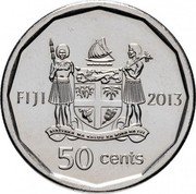 Fiji 50 Cents Summer Paralympics. Iliesa Delana 2013 KM# 515 FIJI 2013 REREVAKA NA KALOU KA DOKA NA TUI 50 CENTS coin obverse Fiji 50 Cents Summer Paralympics. Iliesa Delana 2013 KM# 515 FIJI 2013 REREVAKA NA KALOU KA DOKA NA TUI 50 CENTS coin obverse