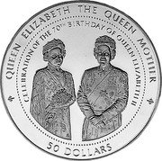 Fiji 50 Dollars 70th Birthday of Queen Elizabeth II 1996 Proof KM# 88 QUEEN ELIZABETH THE QUEEN MOTHER CELEBRATION OF THE 70TH BIRTHDAY OF QUEEN ELIZABETH II 50 DOLLARS coin reverse Fiji 50 Dollars 70th Birthday of Queen Elizabeth II 1996 Proof KM# 88 QUEEN ELIZABETH THE QUEEN MOTHER CELEBRATION OF THE 70TH BIRTHDAY OF QUEEN ELIZABETH II 50 DOLLARS coin reverse