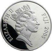 Fiji 50 Dollars Coral Reef 2005 Proof KM# 264 ELIZABETH II FIJI 2005 coin obverse Fiji 50 Dollars Coral Reef 2005 Proof KM# 264 ELIZABETH II FIJI 2005 coin obverse