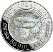 Fiji 50 Dollars Coral Reef 2005 Proof KM# 264 FIJI'S CORAL REEF 50 DOLLARS coin reverse Fiji 50 Dollars Coral Reef 2005 Proof KM# 264 FIJI'S CORAL REEF 50 DOLLARS coin reverse