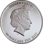 Fiji 50 Dollars Hatshepsut 2012 Proof KM# 360 ELIZABETH II 50 DOLLARS FIJI 2012 IRB coin obverse Fiji 50 Dollars Hatshepsut 2012 Proof KM# 360 ELIZABETH II 50 DOLLARS FIJI 2012 IRB coin obverse
