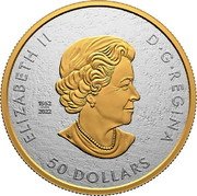 Canada 50 Dollars (35th Anniversary of the SML) SB ELIZABETH II D G REGINA 50 DOLLARS 1952 2022 coin obverse Canada 50 Dollars (35th Anniversary of the SML) SB ELIZABETH II D G REGINA 50 DOLLARS 1952 2022 coin obverse