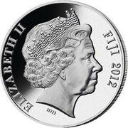 Fiji 50 Dollars Year of the Dragon 2012 Proof KM# 196 ELIZABETH II FIJI 2012 IRB coin obverse Fiji 50 Dollars Year of the Dragon 2012 Proof KM# 196 ELIZABETH II FIJI 2012 IRB coin obverse