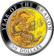 Fiji 50 Dollars Year of the Dragon 2012 Proof KM# 196 YEAR OF THE DRAGON 50 DOLLARS coin reverse Fiji 50 Dollars Year of the Dragon 2012 Proof KM# 196 YEAR OF THE DRAGON 50 DOLLARS coin reverse