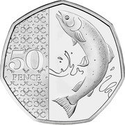 UK 50 Pence (Atlantic Salmon) 50 PENCE coin reverse UK 50 Pence (Atlantic Salmon) 50 PENCE coin reverse