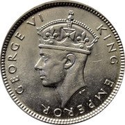 Fiji Sixpence George VI. Sea Turtle 1942 S KM# 11a GEORGE VI KING EMPEROR coin obverse Fiji Sixpence George VI. Sea Turtle 1942 S KM# 11a GEORGE VI KING EMPEROR coin obverse
