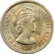 Fiji Sixpence Elizabeth II. Sea Turtle 1962 KM# 19 QUEEN ELIZABETH THE SECOND coin obverse Fiji Sixpence Elizabeth II. Sea Turtle 1962 KM# 19 QUEEN ELIZABETH THE SECOND coin obverse