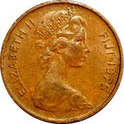 Fiji Cent Tanoa 1975 KM# 27 ELIZABETH II FIJI 1969 coin obverse Fiji Cent Tanoa 1975 KM# 27 ELIZABETH II FIJI 1969 coin obverse