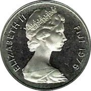 Fiji Cent Tanoa 1976 Proof KM# 27a ELIZABETH II FIJI 1976 coin obverse Fiji Cent Tanoa 1976 Proof KM# 27a ELIZABETH II FIJI 1976 coin obverse