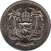 Fiji Dollar Independence of the Dominion of Fiji 1970 KM# 33 REREVAKA NA KALOU KA DOKA NA TUI coin reverse Fiji Dollar Independence of the Dominion of Fiji 1970 KM# 33 REREVAKA NA KALOU KA DOKA NA TUI coin reverse
