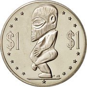 Cook Islands Dollar 250th Anniversary of James Cook 1978 FM (M) KM# 7a $1 $1 FM JB coin reverse