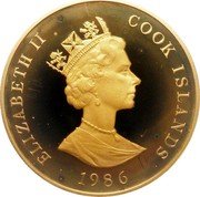 Cook Islands Dollar Prince Andrew's Wedding with Sarah Ferguson 1986 Proof KM# 32b ELIZABETH II COOK ISLANDS RDM 1986 coin obverse Cook Islands Dollar Prince Andrew's Wedding with Sarah Ferguson 1986 Proof KM# 32b ELIZABETH II COOK ISLANDS RDM 1986 coin obverse
