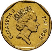 Fiji Dollar Saqamoli 1995 KM# 73 ELIZABETH II FIJI 1998 RDM coin obverse Fiji Dollar Saqamoli 1995 KM# 73 ELIZABETH II FIJI 1998 RDM coin obverse