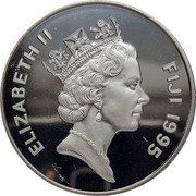 Fiji One Dollar Move to Buckingham Palace 1995 KM# 71 ELIZABETH II RDM FIJI 1995 coin obverse Fiji One Dollar Move to Buckingham Palace 1995 KM# 71 ELIZABETH II RDM FIJI 1995 coin obverse