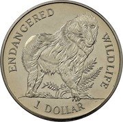 Cook Islands Dollar Elizabeth II Drill Monkey 1996 KM# 356 ENDANGERED WILDLIFE 1 DOLLAR coin reverse Cook Islands Dollar Elizabeth II Drill Monkey 1996 KM# 356 ENDANGERED WILDLIFE 1 DOLLAR coin reverse
