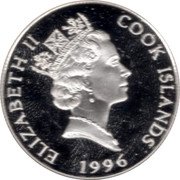 Cook Islands Dollar XXVI Summer Olympic Games 1996 Atlanta. Equestrianism 1996 Proof KM# 267 ELIZABETH II COOK ISLANDS RDM 1996 coin obverse Cook Islands Dollar XXVI Summer Olympic Games 1996 Atlanta. Equestrianism 1996 Proof KM# 267 ELIZABETH II COOK ISLANDS RDM 1996 coin obverse