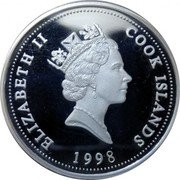 Cook Islands 1 Dollar Platypus 1998 Proof KM# 316 ELIZABETH II COOK ISLANDS RDM 1998 coin obverse